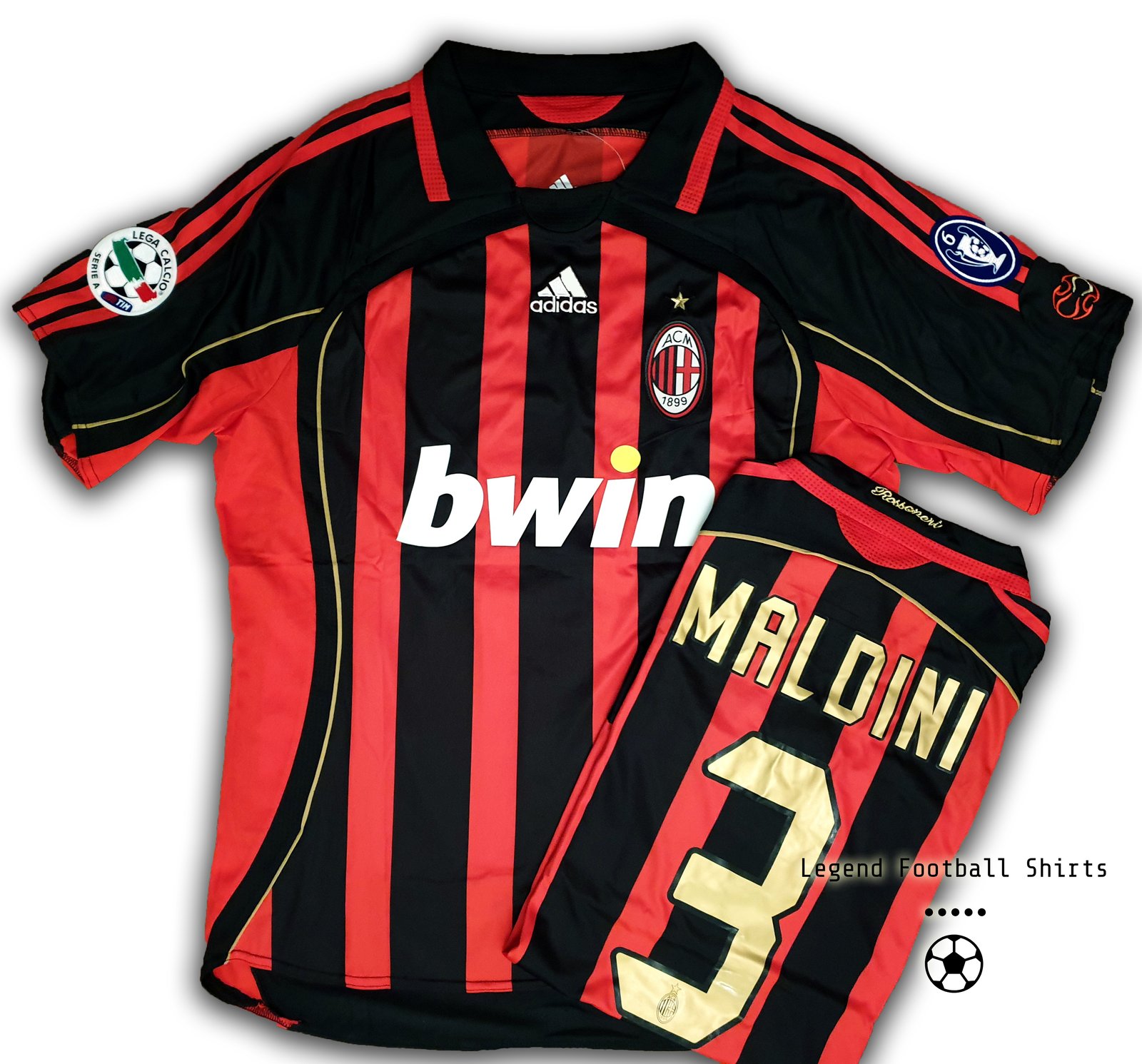 AC Milan 2006 2007 shirt. MALDINI. | Legend Football Shirts